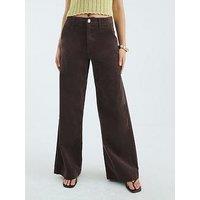 River Island Cord Palazzo Jeans- Brown
