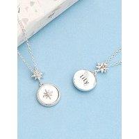 Treat Republic Personalised North Star Necklace In Silver