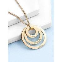 Treat Republic Personalised Rings Of Love Necklace In Gold