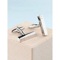 Treat Republic Personalised Bar Cufflinks In Silver