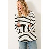 Fatface Heavy Stripe Top - Ivory
