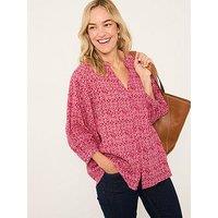 Fatface Beckett Tapestry Geo Blouse - Red