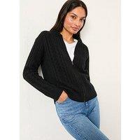 Fatface Loren Cable Bomber - Black