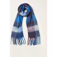 Fatface Bonnie Check Scarf - Blue