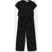Mango Girls Sequin Jumpsuit - Black
