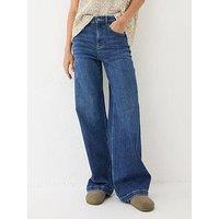 Fatface Welling Wide Leg Jeans - Blue