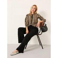 Fatface Ely Ponte Wide Leg - Black