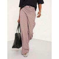 Fatface Presley Dog Tooth Wide Leg Trouser - Brown