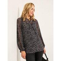 Fatface Pamala Floral Blouse - Graphite Grey