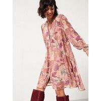 Fatface Steph Chintz Smock Dress - Rose Pink