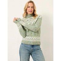 Fatface Birch Fairisle Jumper - Green