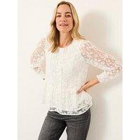Fatface Marianne Lace Top - White