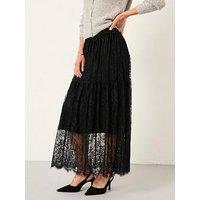 Fatface Annie Lace Maxi Skirt - Black