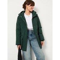 Fatface Brea Quilted Coat - Green