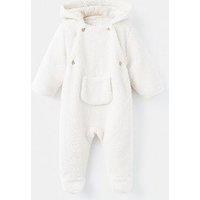 Mango Baby Unisex Borg Pramsuit - Cream