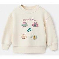 Mango Younger Girls Christmas Sweat - Cream