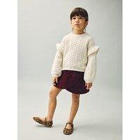 Mango Younger Girls Cord Wrap Over Skirt - Dark Red