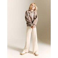 Mango Girls Reading Club Sweat - Brown