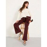 Fatface Kendall Cord Wide Leg Trouser - Chocolate Brown