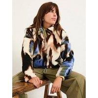 Fatface Raya Printed Fleece - Natural
