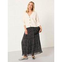 Fatface Paignton Floral Midi Skirt - Graphite Grey