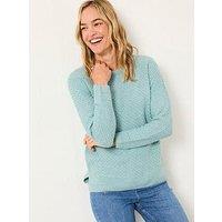 Fatface Ella Textured Jumper - Blue