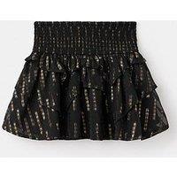Mango Girls Metallic Detail Skirt - Black