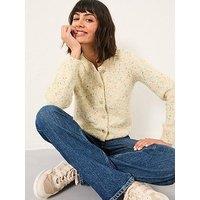 Fatface Faye Fleck Cardigan - Chalk White