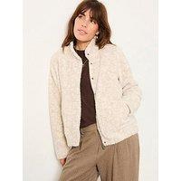 Fatface Zip Thru Bomber Fleece - Natural