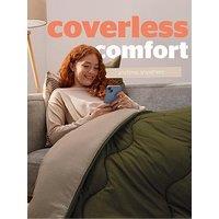 Silentnight Seersucker Coverless Duvet And Pillowcase Set - 10.5 Tog Olive/Natural