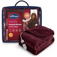 Silentnight Luxury Heated Throw - Berry