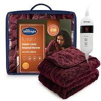 Silentnight Luxury Super Cosy Heated Throw - Berry