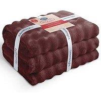 Silentnight Bubble Fleece Giant Blanket - Berry