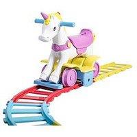 Rainbow Unicorn Train/Rocker 2-In-1 Ride-On