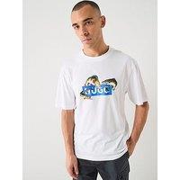 Hugo Blue Nalotrix Graphic T-Shirt - White
