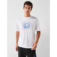 Hugo Blue Namerix Graphic T-Shirt - White