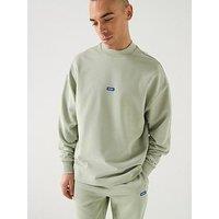 Hugo Blue Nedro Regular Fit Crew Sweatshirt - Light Green