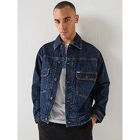 Hugo Blue Nial Denim Jacket - Dark Blue