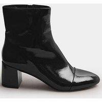 Long Tall Sally Patent Block Heel Boot - Black