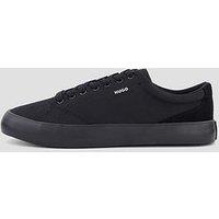 Hugo Blue B-Cross Tenn Canvas Trainers - Black