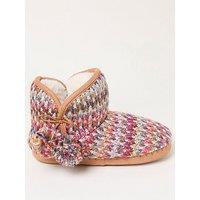Fatface Sara Knit Slipper - Pink