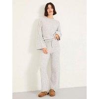 Fatface Knit Wide Leg Lounge - Grey