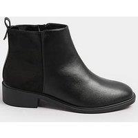 Yours Extra Wide Fit Metal Trim Ankle Boot - Black