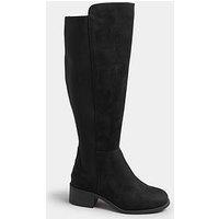 Yours Extra Wide Fit Stepped Topline Boot - Black