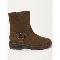 Fatface Leah Biker Boot - Chocolate Brown