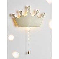Lights4Fun Gold Crown Wall Light