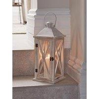 Lights4Fun Folkestone Wooden Lantern With Truglow Candle
