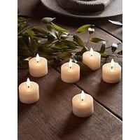 Lights4Fun 6 Ivory Truglow Led Mini Votive Candles
