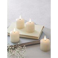 Lights4Fun 4 Truglow Ivory Led Votive Candles