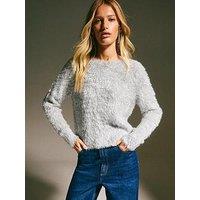 New Look Grey Sparkly Knit Crew Neck Jumper